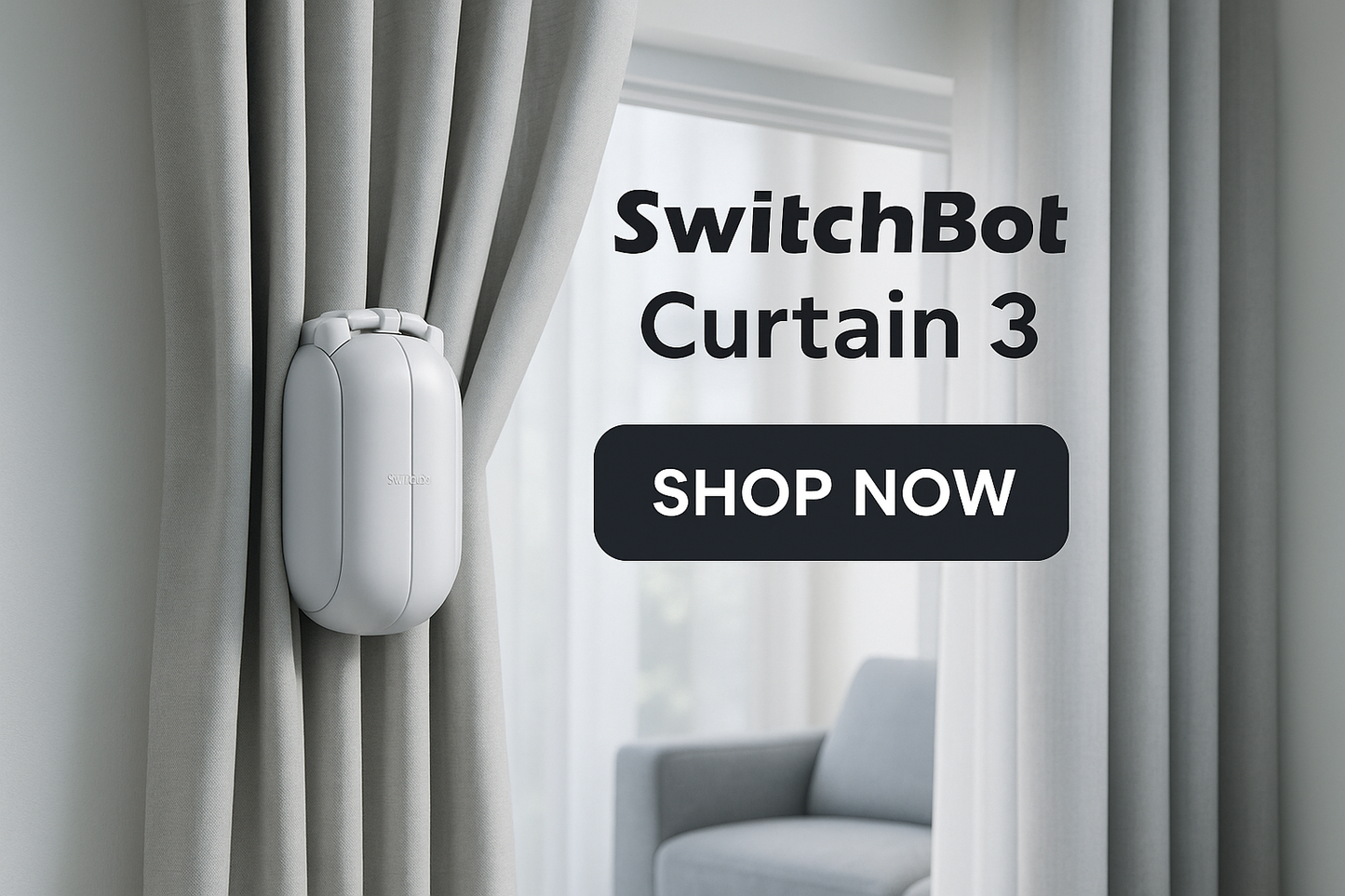 SwitchBot Curtain 3 - call to action as shop now